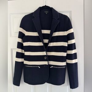 Talbots Striped Knit Sweater Blazer XS